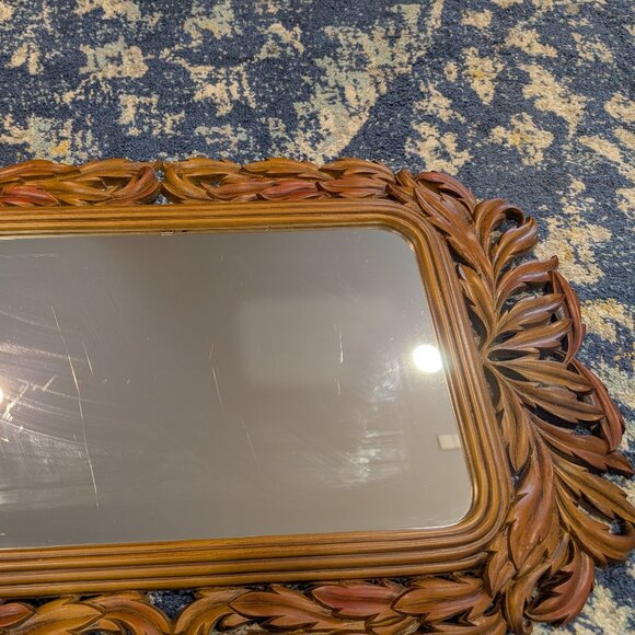 Vintage Homco Burwood Mirror MCM 18.5”x30” Hangs Horizontally Or Vertically - Picture 2 of 10